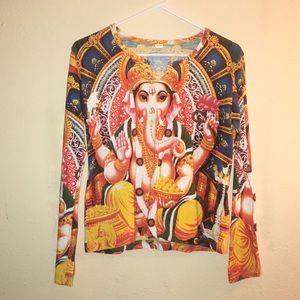 Ganesha Cotton Long Sleeve Top